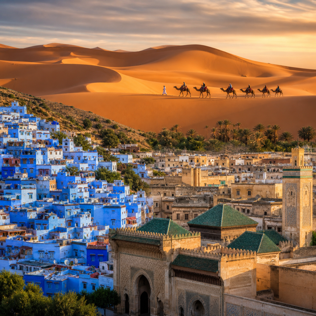 7-Day Morocco Grand Tour via Merzouga, Fes & Chefchaouen