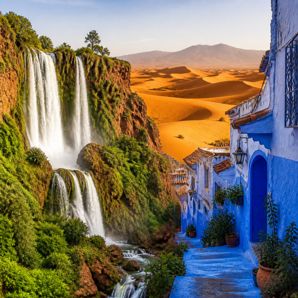 8-Day Grand Morocco Discovery via Ouzoud Falls & the Sahara